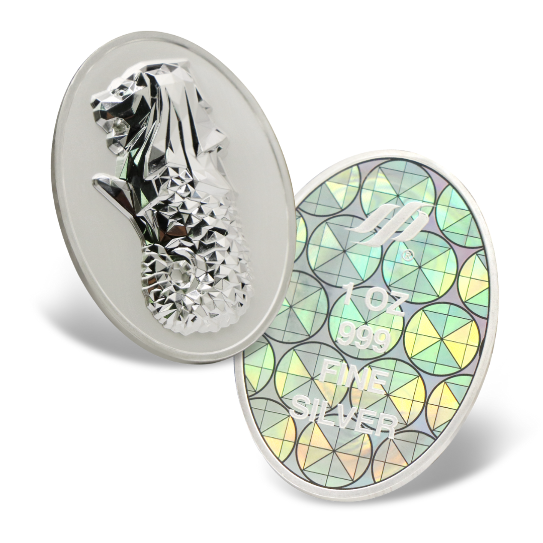 Sparkly Merlion 1 oz 999 Fine Silver Proof Medallion